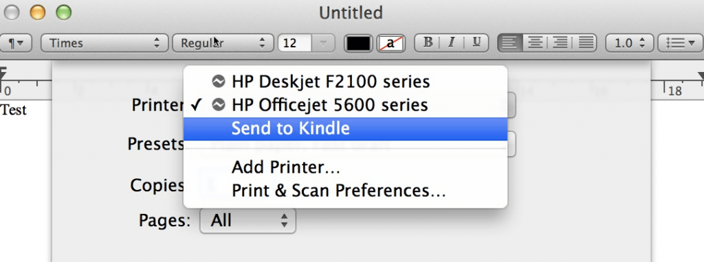 Send To Kindle For Mac
